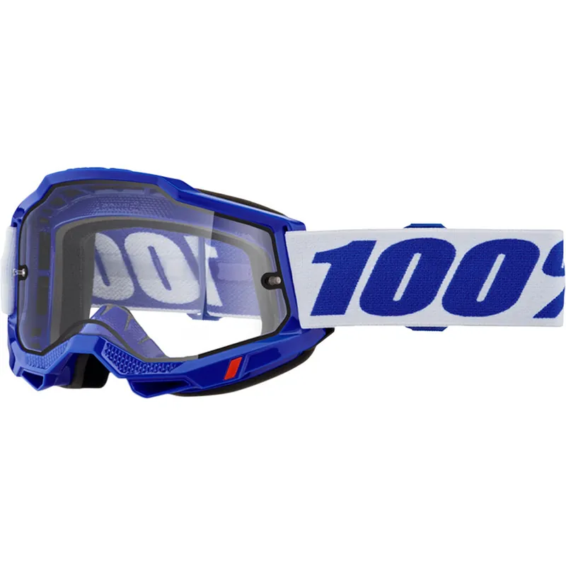 100% Accuri 2 Enduro Moto Goggle - Blue - Clear Lens Exclusive Offer