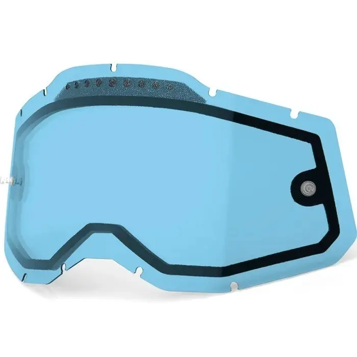 Worldwide Shipping 100% Vented Dual Lenses for Racecraft2, Accuri2 & Strata2 Goggles - Blue