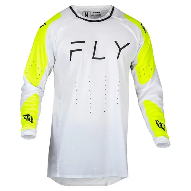 Worldwide Shipping Fly Racing Evo MX Jersey - White/Hi-Vis - L
