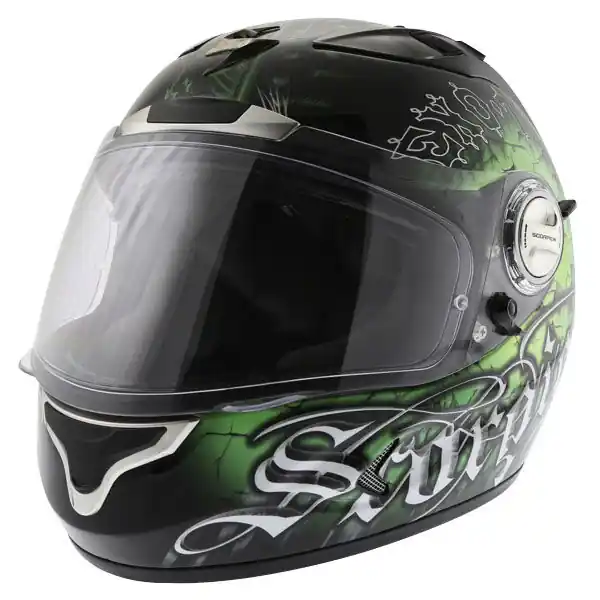 Price Cut Scorpion Exo 1000 Darkness Helmet Black Green