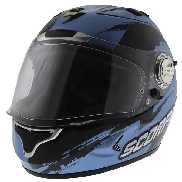 Scorpion Exo 1000 Milan Helmet Black Blue Grab Now