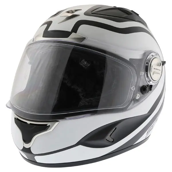 Scorpion Exo 1000 Round Up Helmet Black White Authentic