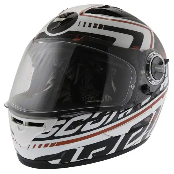 Seasonal Sale Scorpion Exo 500 Login Helmet White Red
