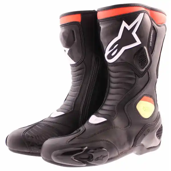 Limited Edition Alpinestars S-MX 5 Waterproof Boots Black Red Yellow