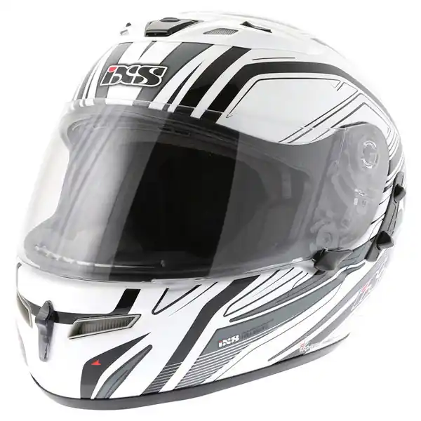 Money Back Guarantee IXS HX 430 Shine Helmet White Grey Black