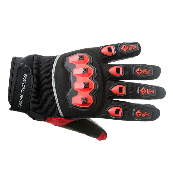 Worldwide Shipping Frank Thomas FT88 Ridding Gloves Black Red