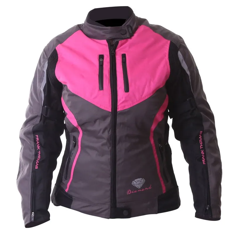 While Supplies Last Frank Thomas Gem Ladies Jacket Dark Grey Pink Black