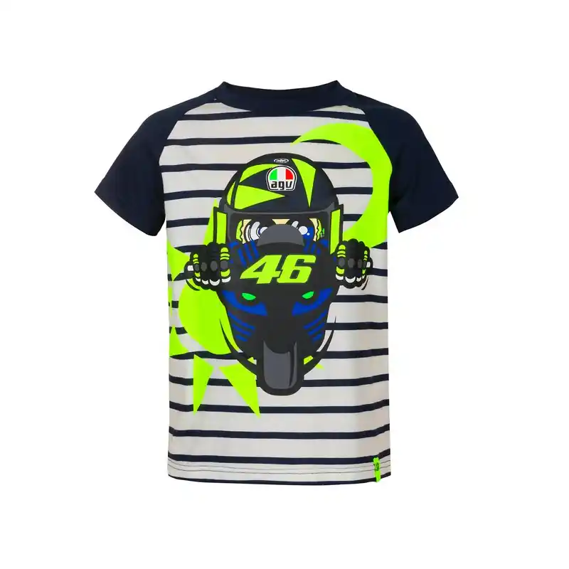 Authentic VR46 Motina Kids T-Shirt - White/Blue