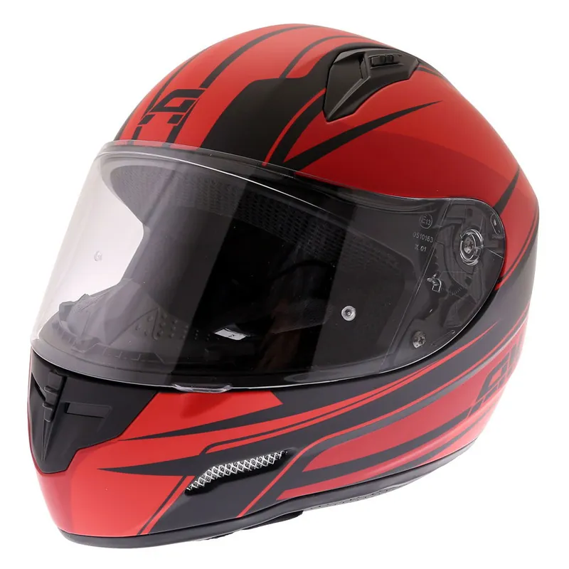 Akito Street Helmet Matt Black Red Price Cut