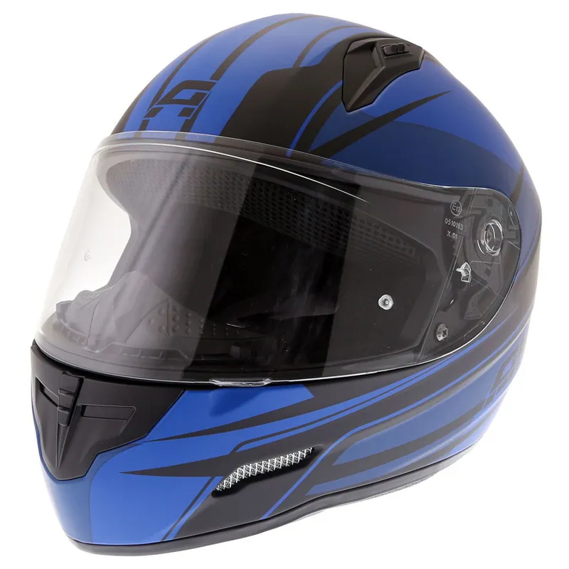 Akito Street Helmet Matt Black Blue Hot Deal