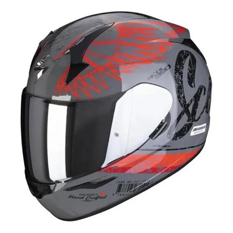 Authentic Scorpion EXO 390 iGhost Helmet Grey Red