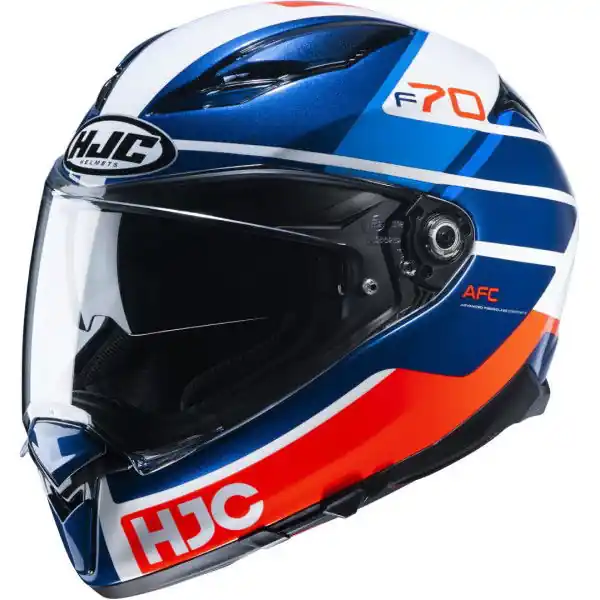 HJC F70 Tino Helmet Blue Red White Worldwide Shipping