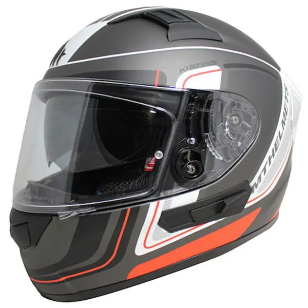 Limited Time MT KRE Ahead Helmet Matt Black White Red