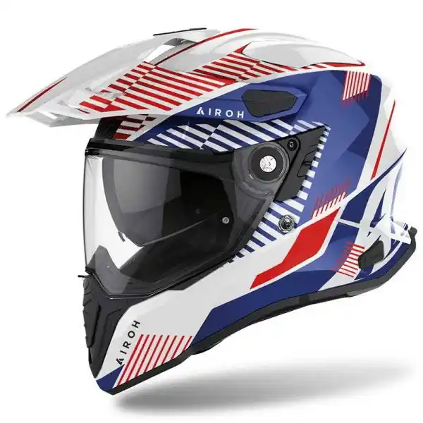 Money Back Guarantee Airoh Commander Adventure Helmet Boost White Blue