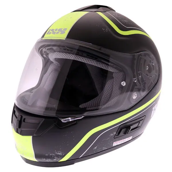 Handmade IXS HX444 Classic Helmet Matt Black Yellow