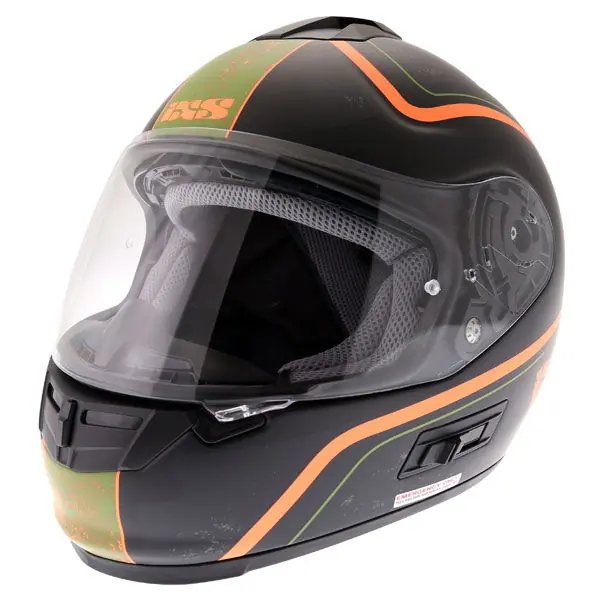 IXS HX444 Classic Helmet Matt Black Orange Hassle-Free Returns