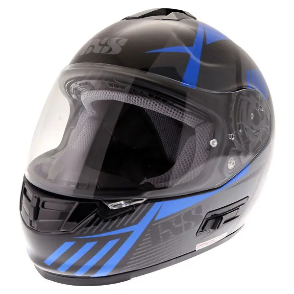 IXS HX444 Angle Helmet Black Blue Silver Trending