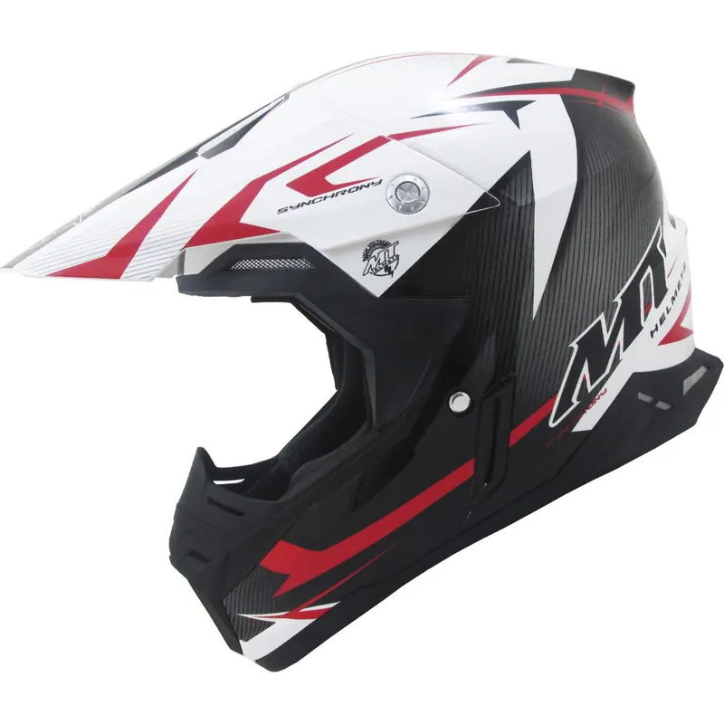In Demand MT Synchrony Steel Helmet Black White Red