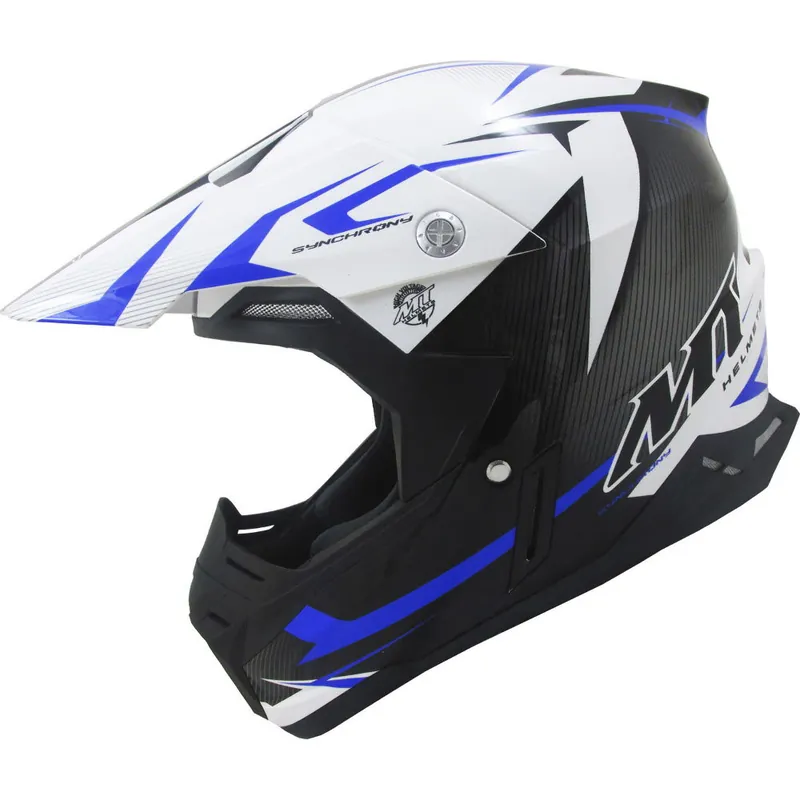 MT Synchrony Steel Helmet Black White Blue Time-Limited