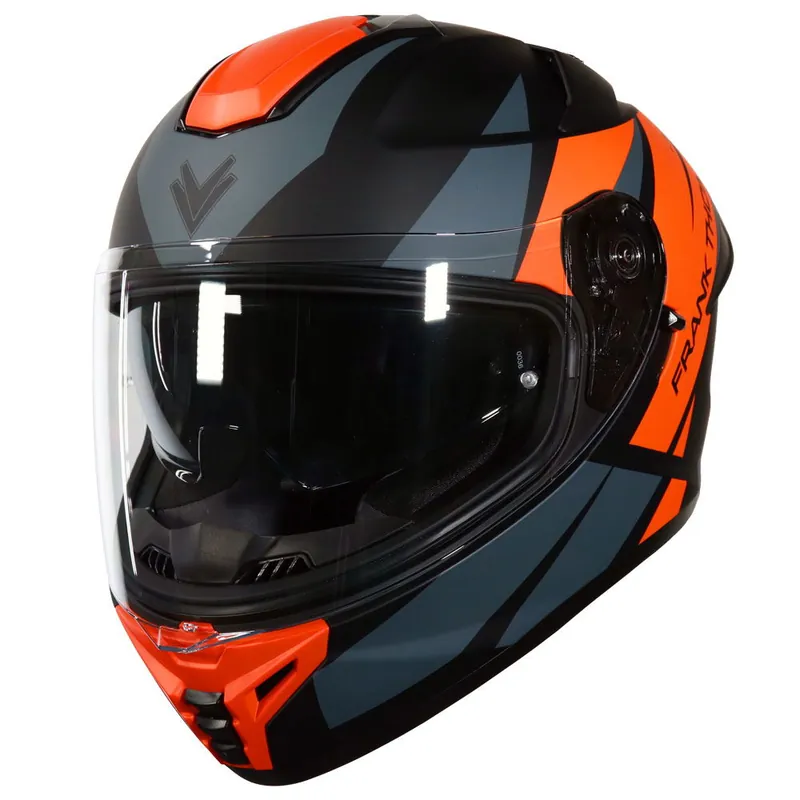 Original Frank Thomas FT62 SV Tiger Helmet Matt Black Orange Grey