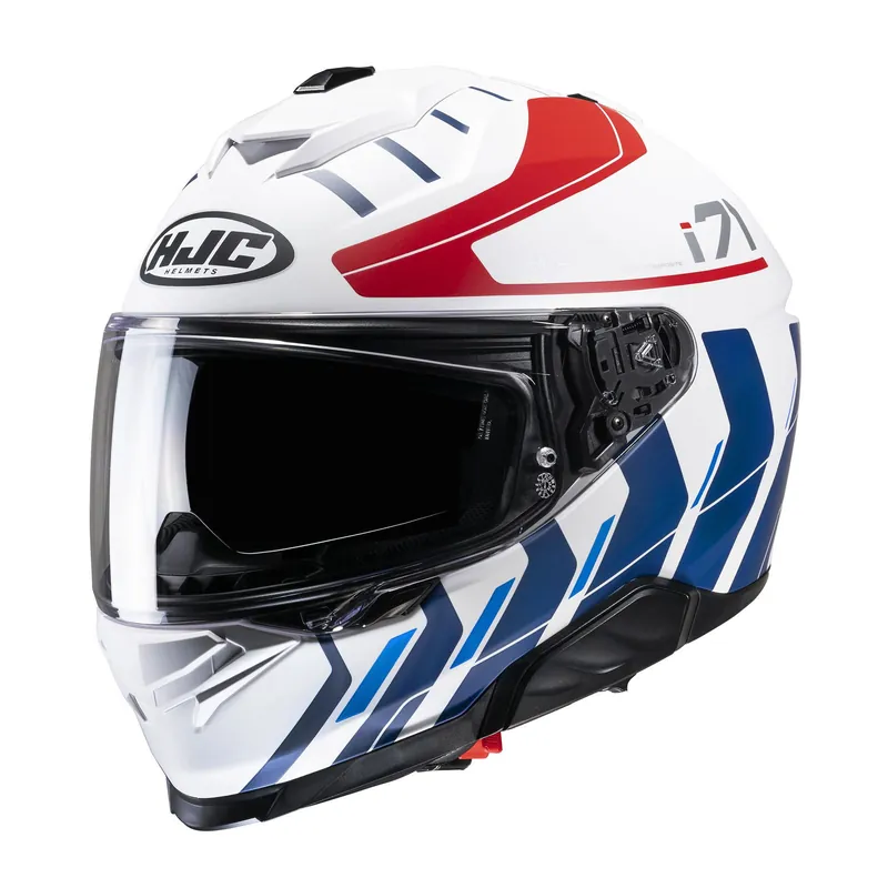 Grab Now HJC I71 Simo Helmet White Red Blue